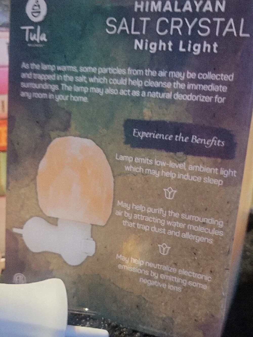 Tula Himalayan Salt Crystal Night Light